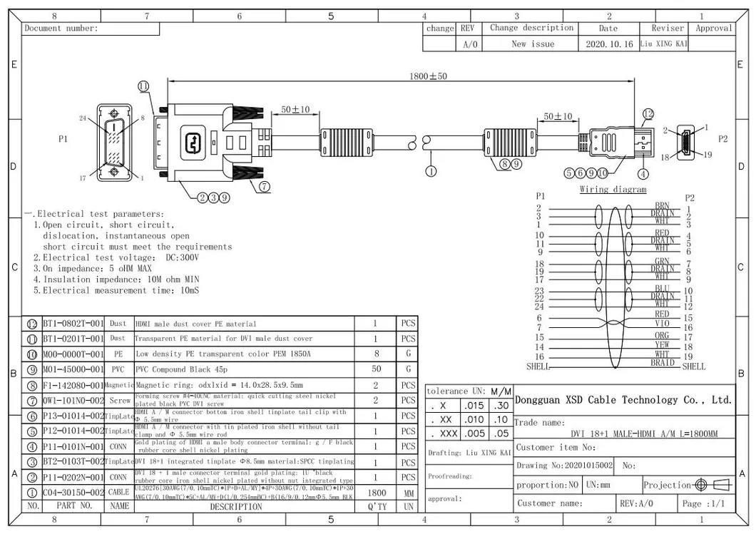 Male to VGA Male Adapter Video Cord LCD DVI for Computer Projector