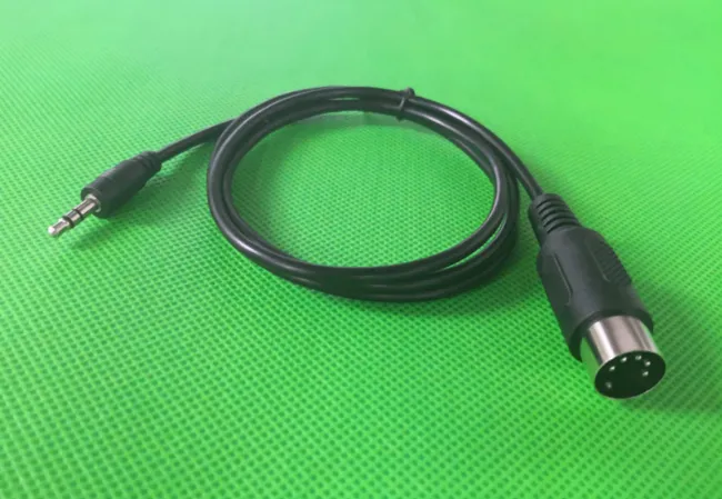 MIDI DIN 5pin Male Plug to 1X3.5mm 1/8 Jack Mono Audio Cable Adapter
