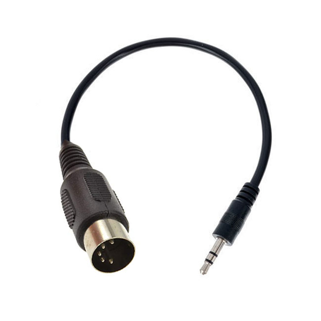 MIDI DIN 5pin Male Plug to 1X3.5mm 1/8 Jack Mono Audio Cable Adapter
