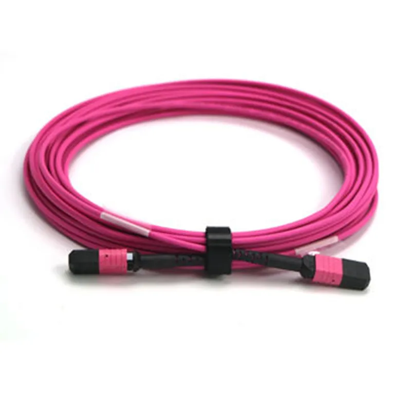 MPO Om4 8 Cores Multi Mode Jumper MPO Fiber Patchcord Fiber Optic MPO Patch Cord Cable