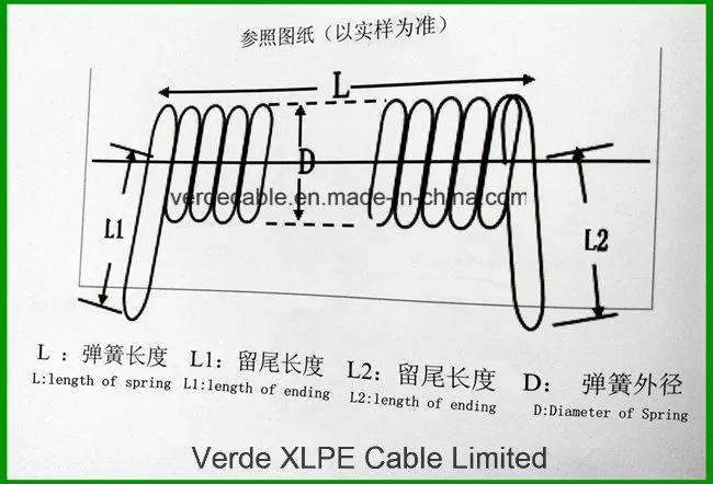 Multicore Retractable PUR PVC Sheath Coiled Electric Wire Spiral Cable