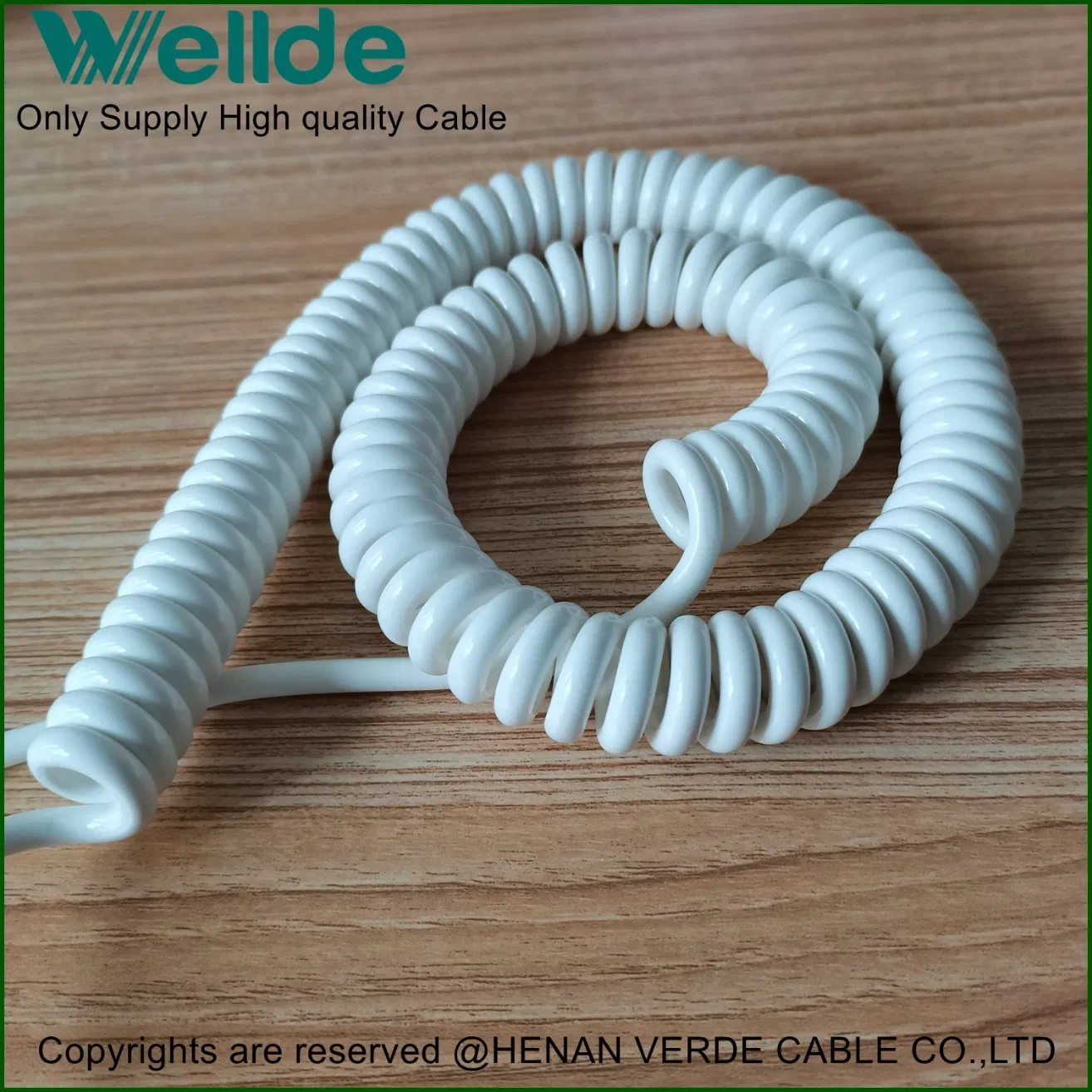 Multicore Retractable PUR PVC Sheath Coiled Electric Wire Spiral Cable