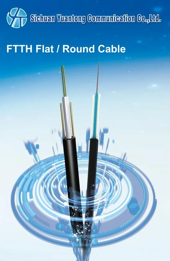 Non-Armored Optic Cable[ Gyxftpy] No Oil Water Blocking Yarn 657A1 Cable FTTH Flat Cable Gfrp Dry Type Twin Cable