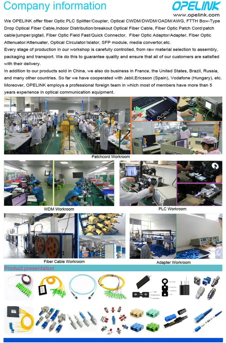 Opelink RoHS Communication OEM Fiber Optic Terminal Box Manufacture 293*219*84mm