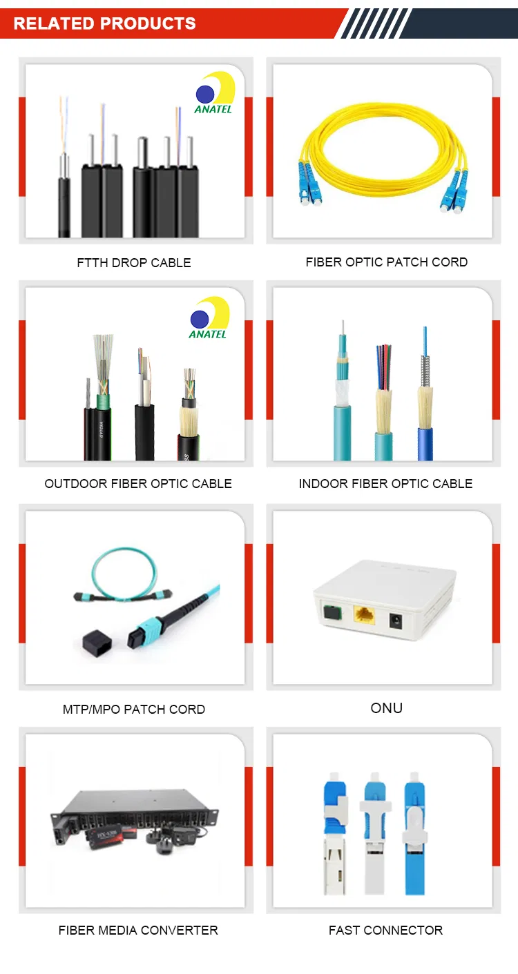 Optico Fibra ASU / AS 12fo Drop Compacto 1fo Single mode Outdoor fiber optic cable