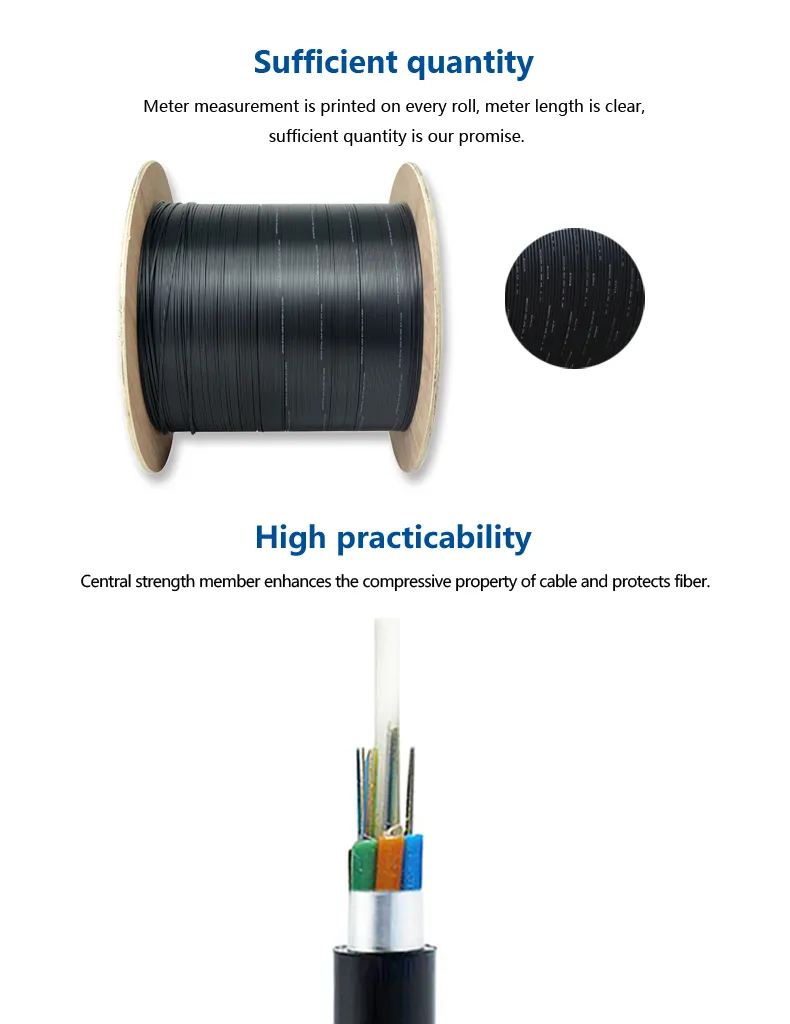 Outdoor Fiber Optic Cable 24 Core G Y F T A for Telecommunication Installation