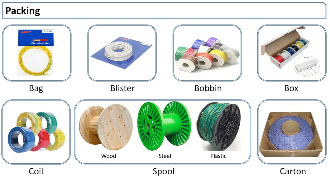 PVC Insulation Tinned Copper White Hookup Wire 16AWG 18 AWG 20AWG 22AWG AWG24 26AWG 28AWG Awm UL1007 Electric Wire