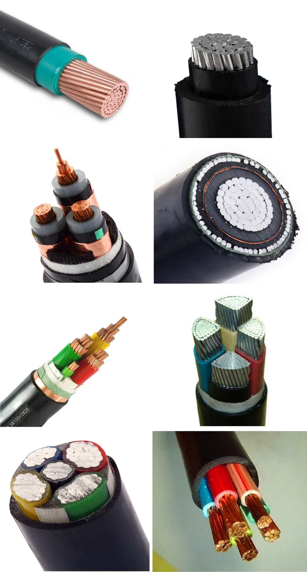 PVC XLPE Insulated PVC Sheathed Aluminum Cable Four Cores 4*1.5-4*630mm2 Electric Wire Cable Power Cable