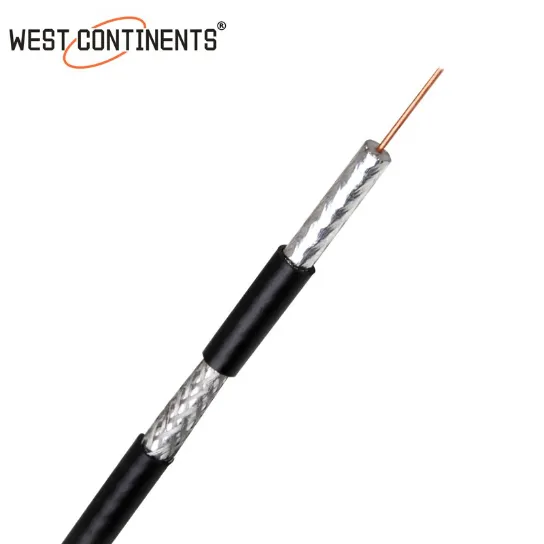 Rg59+2c Coaxial Cable for CCTV Camera /Satellite TV with CE RoHS Standard BNC and DC Connector