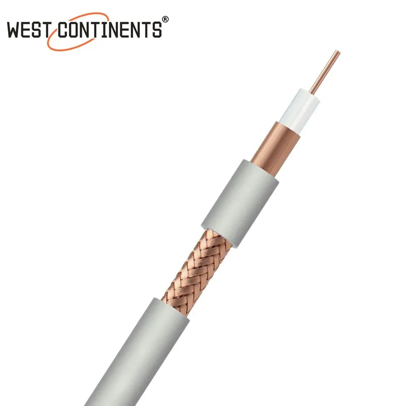 Rg59+2c Coaxial Cable for CCTV Camera /Satellite TV with CE RoHS Standard BNC and DC Connector