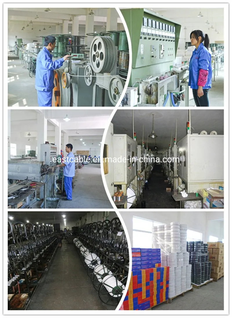 Rg59 with Power/ Rg59 +2c/ Solid PE/CCA Braiding/2*0.5mm2/0.75mm2 Coaxial Cable Combo Multimedia TV AV CCTV Camera Coax Siamese Cable