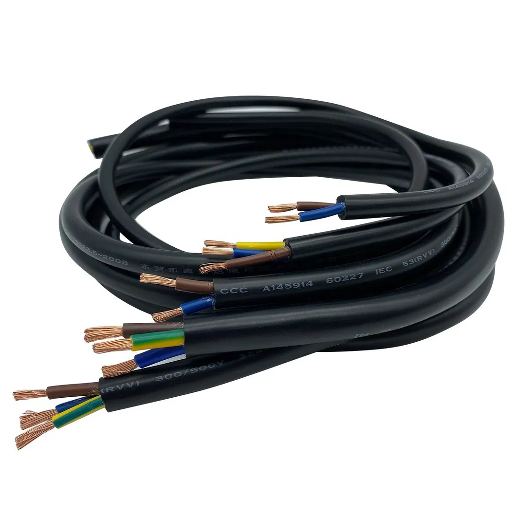 Rvv RV BV Bvr Electric Flexible Cable PVC Sheathed Housing Wire for Electrical Appliance