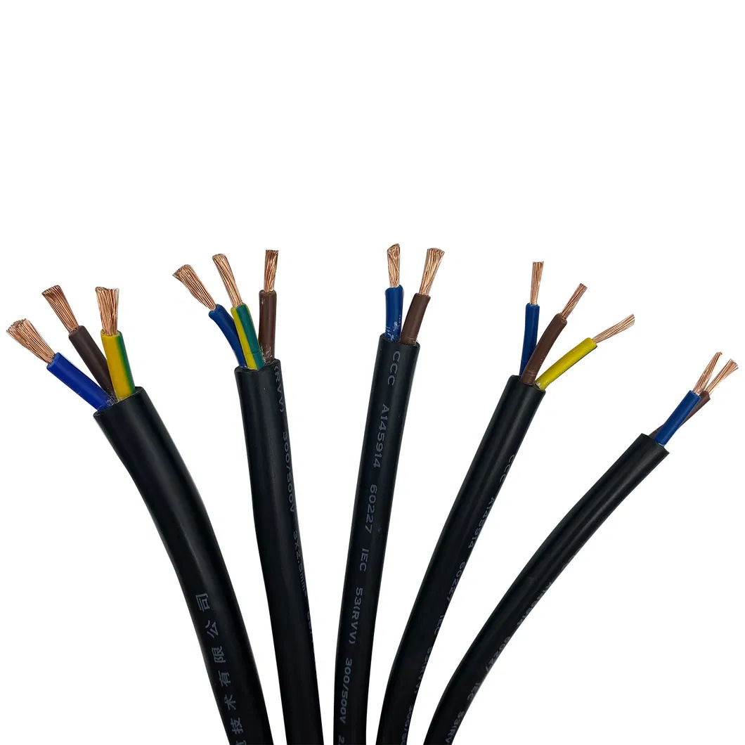 Rvv RV BV Bvr Electric Flexible Cable PVC Sheathed Housing Wire for Electrical Appliance
