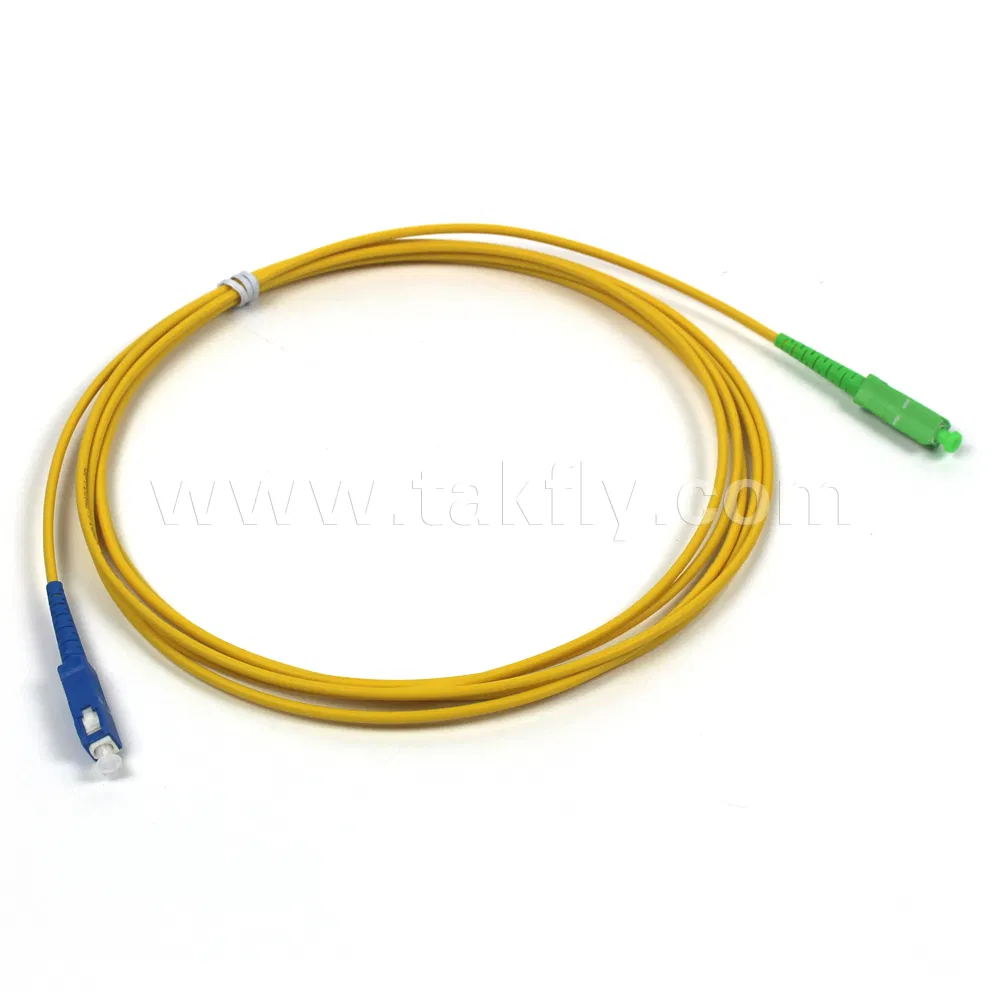 Sc APC Single Mode Duplex Fiber Optic Patch Cord