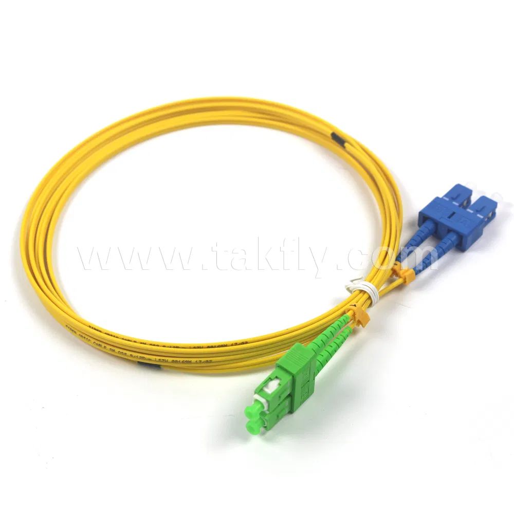 Sc APC Single Mode Duplex Fiber Optic Patch Cord