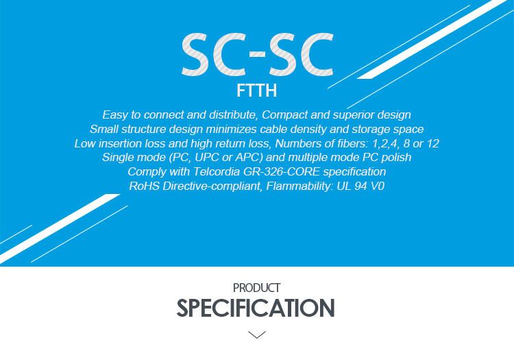 Sc Sm 9/125 Simplex Fiber Kfrp Strength G652D LSZH FTTH Indoor Patch Cable for Benin Cabling Systems