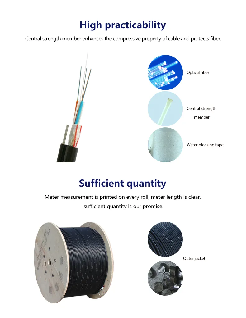 Single Mode Water-Blocking Aerial Optical Fiber Cable