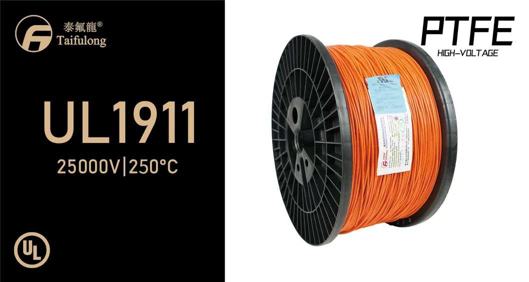 Taifulong PTFE High-Voltage UL1911 22AWG 250° C 25kv-DC Nickel Plated Copper Electric Wire Manufacturer Teflon Electronic Cable