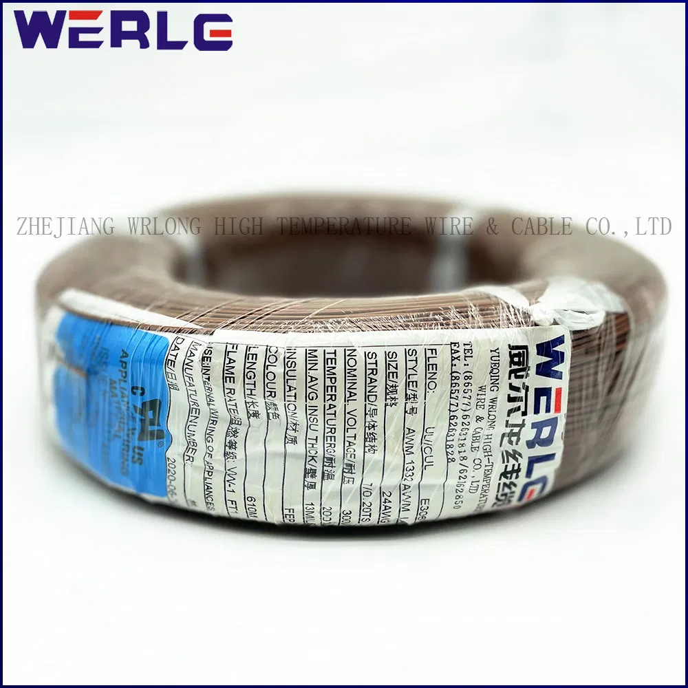 UL 3239 14AWG 3000V Brown Flexible Silicone Rubber Insulated Electrical Wire High-Temperature Wire