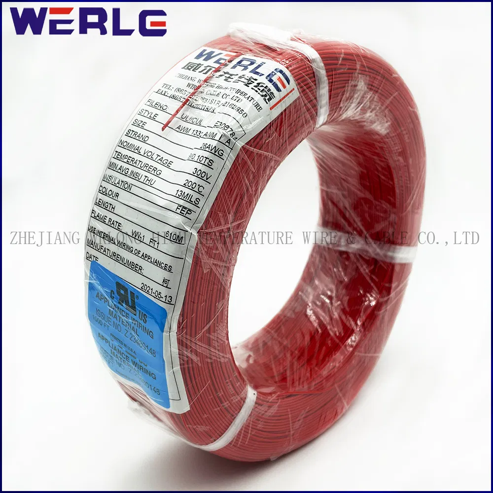 UL 3239 14AWG 3000V Brown Flexible Silicone Rubber Insulated Electrical Wire High-Temperature Wire