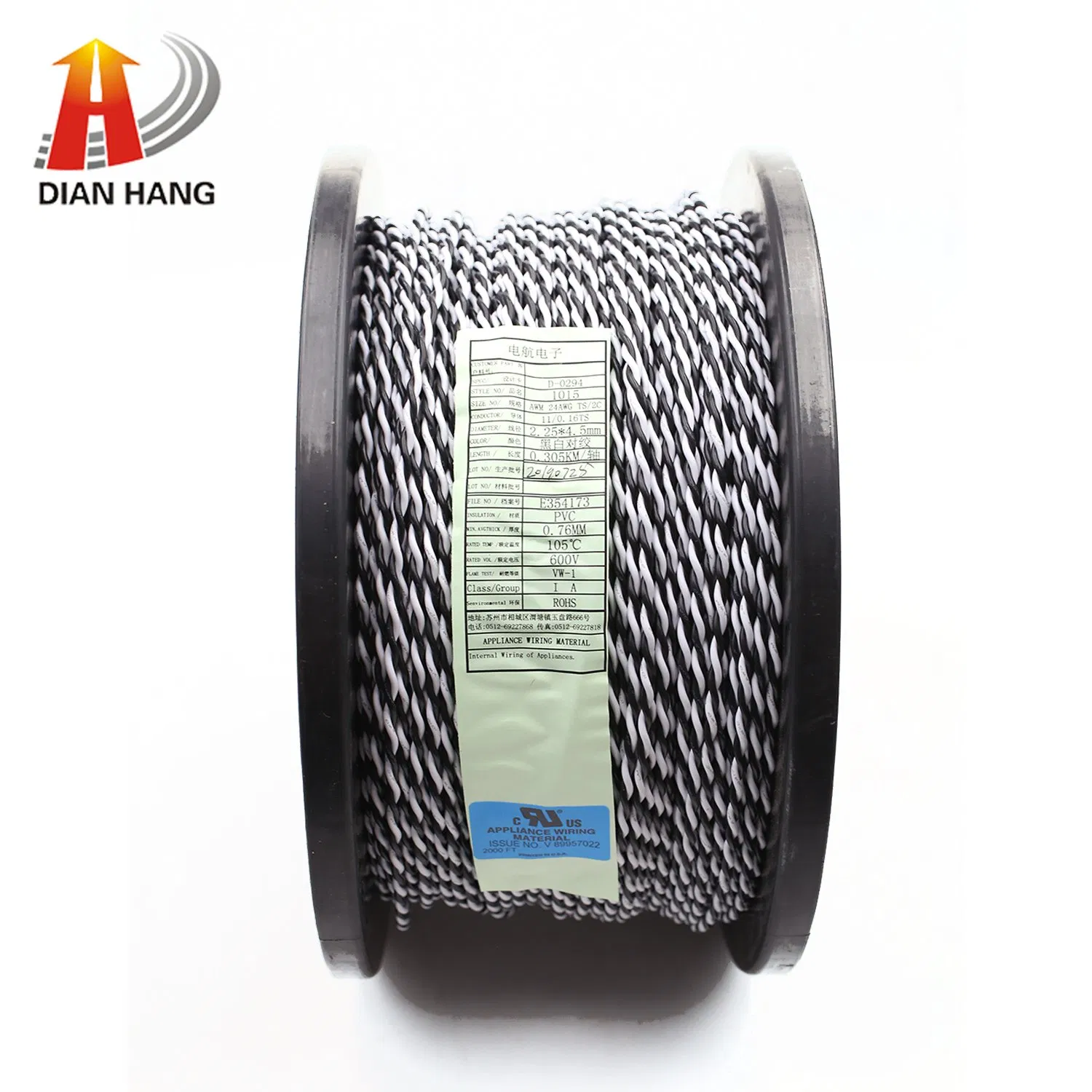 UL 600V PVC 105 Degree Wire for Hair Dryer UL1015 10, 12, 14, 18AWG Electronic Wire PVC Insulated Control Wire Electrical Cable