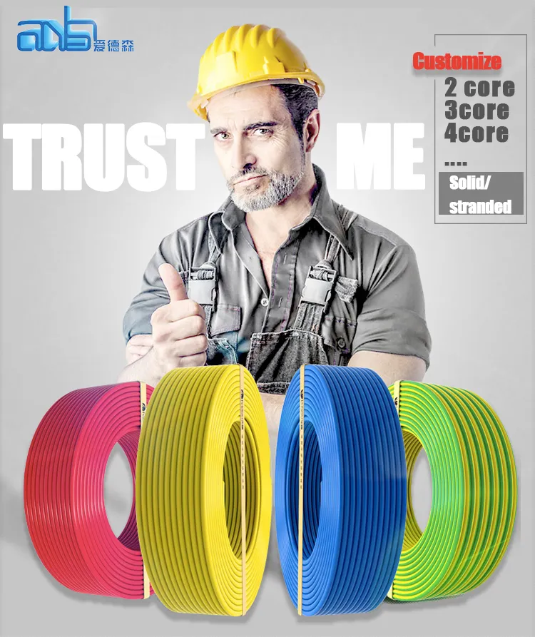 UL1672 Electric Wire 300V Single Core Solid or Stranded Double PVC Insulated Hook up Wire Electric Copper Cable Wire