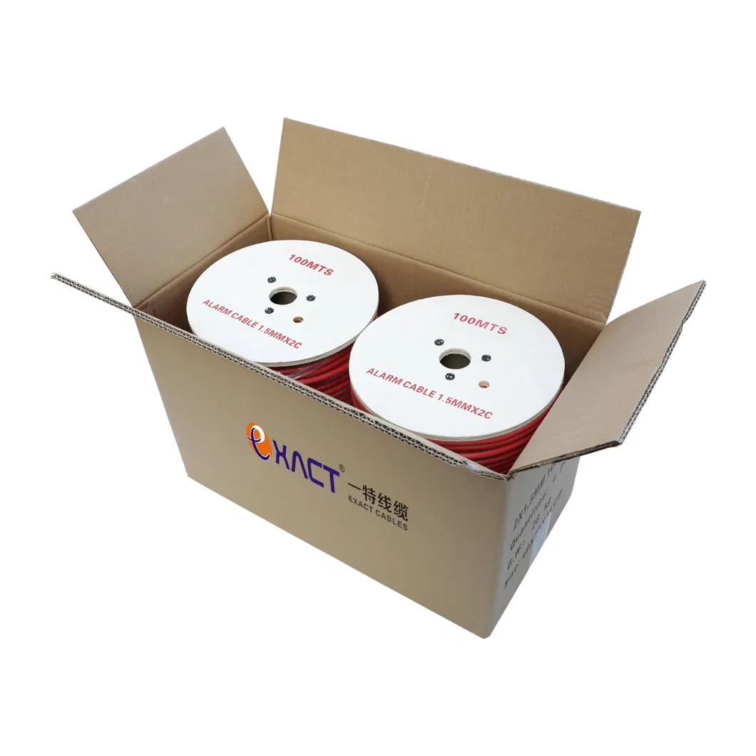 Unshielded Shielded Bare Copper Stranded Solid UL Listed PVC Jacket Communication Cable 2x2.5mm2 Fire Alarm Cable