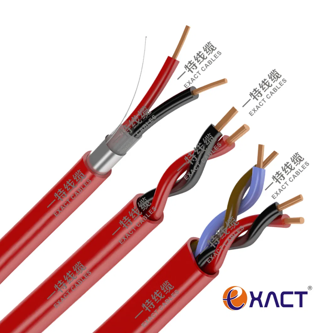 Unshielded Shielded Bare Copper Stranded Solid UL Listed PVC Jacket Communication Cable 2x2.5mm2 Fire Alarm Cable