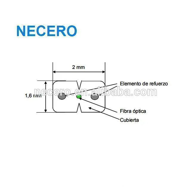 Vivo/ Telefonica Telecom 1core Gjxh Drop Optico Compacto PARA Instalacao Interna (DROP LOW FRICTION) 2mm*1.6mm